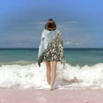 thumbnail image 6 of PHYHOO  Silver Gray Glitter Microfiber Sand Free Beach Towel Oversized Quick Dry Absorbent for Pool Swimming Bathroom Beach Towel 30x60in, 6 of 8