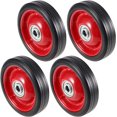 thumbnail image 1 of CZCPP-roue en Caoutchouc Solide, Roues de Remplacement pour Chariot à Main, Lot de 4 Trous d'Axe de 5 Pouces x 1.5 Pouces, Capacité de 88 lbs pour Chariot de Jardin, Tondeuse, 1 of 4