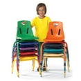 thumbnail image 1 of Stacking Chair with Powder Coated Legs (14.5 in. L x 16 in. W x 18 in. H (4 lbs.)-Camel), 1 of 2