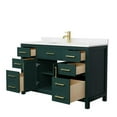 thumbnail image 2 of Wyndham Collection Beckett 54" Wood Single Bathroom Vanity in Green/Gold, 2 of 3
