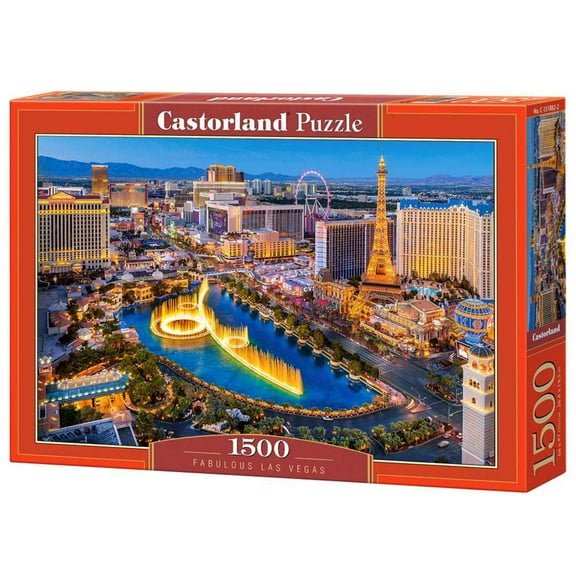 1500 Piece Jigsaw Puzzle, Fabulous Las Vegas, USA, Adult Puzzles, Castorland C-151882-2
