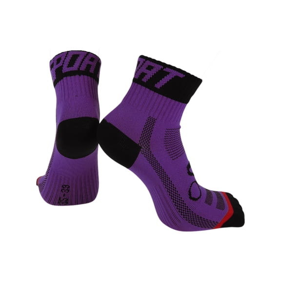 Cycling Socks Sweat-Absorbent,Anti-Friction m Outdoor Bike Socks Purple Red,Black Unsex 1 Pair Letter,Colorblocked