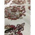thumbnail image 2 of Decora Furnishings Woven Jacquard Damask Motif Design Sewing and Craft Fabric by The Yard Orangish Red, 2 of 10