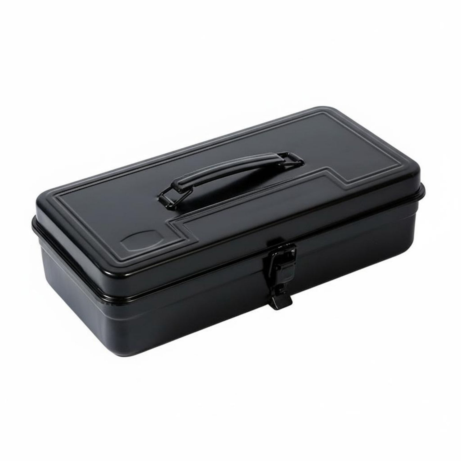 predolo Metal Toolbox Multi-Purpose Metal Tool Storage Heavy Duty Portable Tool Chest for DIY Enthusiasts, Mechanics, Car, Garage, Job Site, Black, 360A