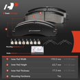 thumbnail image 5 of A-Premium Front Ceramic Disc Brake Pads Set Compatible with Select Ford Models - Excursion 2000-2005, For F-250 Super Duty/For F-350 Super Duty 1999-2004, with Hardware, 4 Pcs, 5 of 7