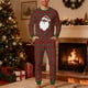 thumbnail image 1 of Pijama navideño para hombre, blusa y pantalones con estampado navideño a cuadros., 1 of 5