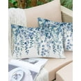 thumbnail image 2 of Outdoor Waterproof Throw Pillow Covers Set of 2 Blue Eucalyptus Leaves Decorative Pillowcases Lumbar Outdoor Pillows Cushion Case 20x12 Inch Spring Leaf Plant Patio Pillows for Couch Sofa Bed Garden, 2 of 9