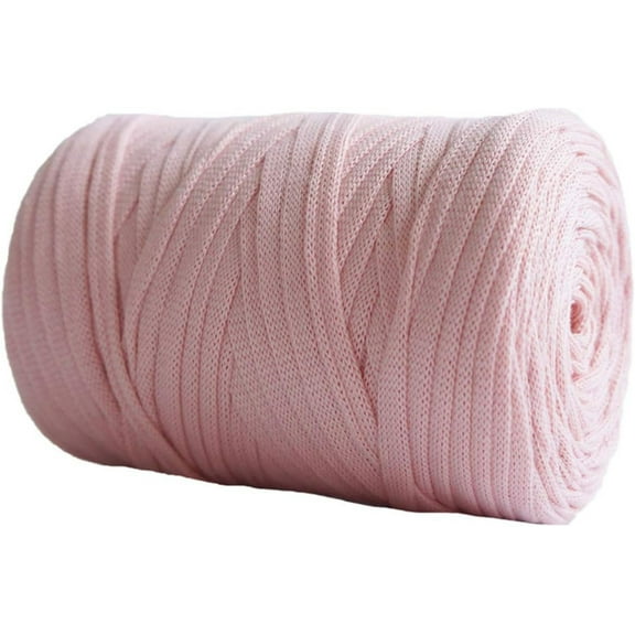 Nvzi 250g 8.1oz Soild Color Fancy Yarns DIY Bag Handbag Carpet Cushion Cotton Cloth T-Shirt Yarn Knitting Crochet Yarn Pet Cave Basket Crochet Bag Fabric Yarn, Pink Orange
