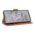 thumbnail image 4 of Case for Google Pixel 7 Pro Wallet Case with Card Slots Holder Magnetic Clasp Cover, Luxury PU Leather Skin-Friendly Wrist Strap Handbag Kickstand Soft Silicone Shockproof Protective Case, Brown, 4 of 7