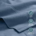 thumbnail image 3 of Bare Home Luxury 100% Cotton Flannel California King Sheet Set, Deep Pocket, 4-Piece, Coronet Blue, 3 of 10