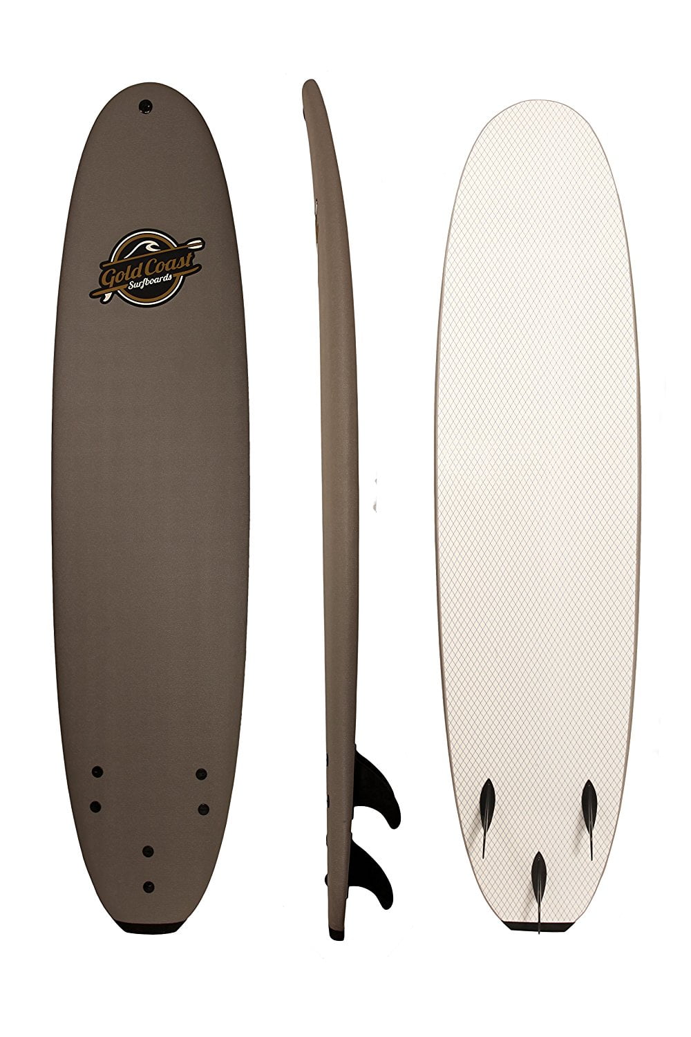 South Bay Board Co 8' Grey Verve Soft Top Surfboard, Leash & Fin Set