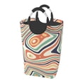 thumbnail image 2 of YFYANG 50L Foldable Laundry Hamper, Waterproof Oxford Fabric Retro Abstract Lines Laundry Bag Laundry Baskets, 2 of 6