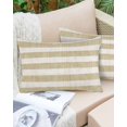 thumbnail image 6 of Cream Striped Throw Pillow Cover 24 x 36 Inch Decorative Pillow Cover Farmhouse Vintage Brown Stripes Lumbar Pillowcase Seasonal Rectangle Cushion Case for Couch Sofa Bed Living Room, 6 of 7