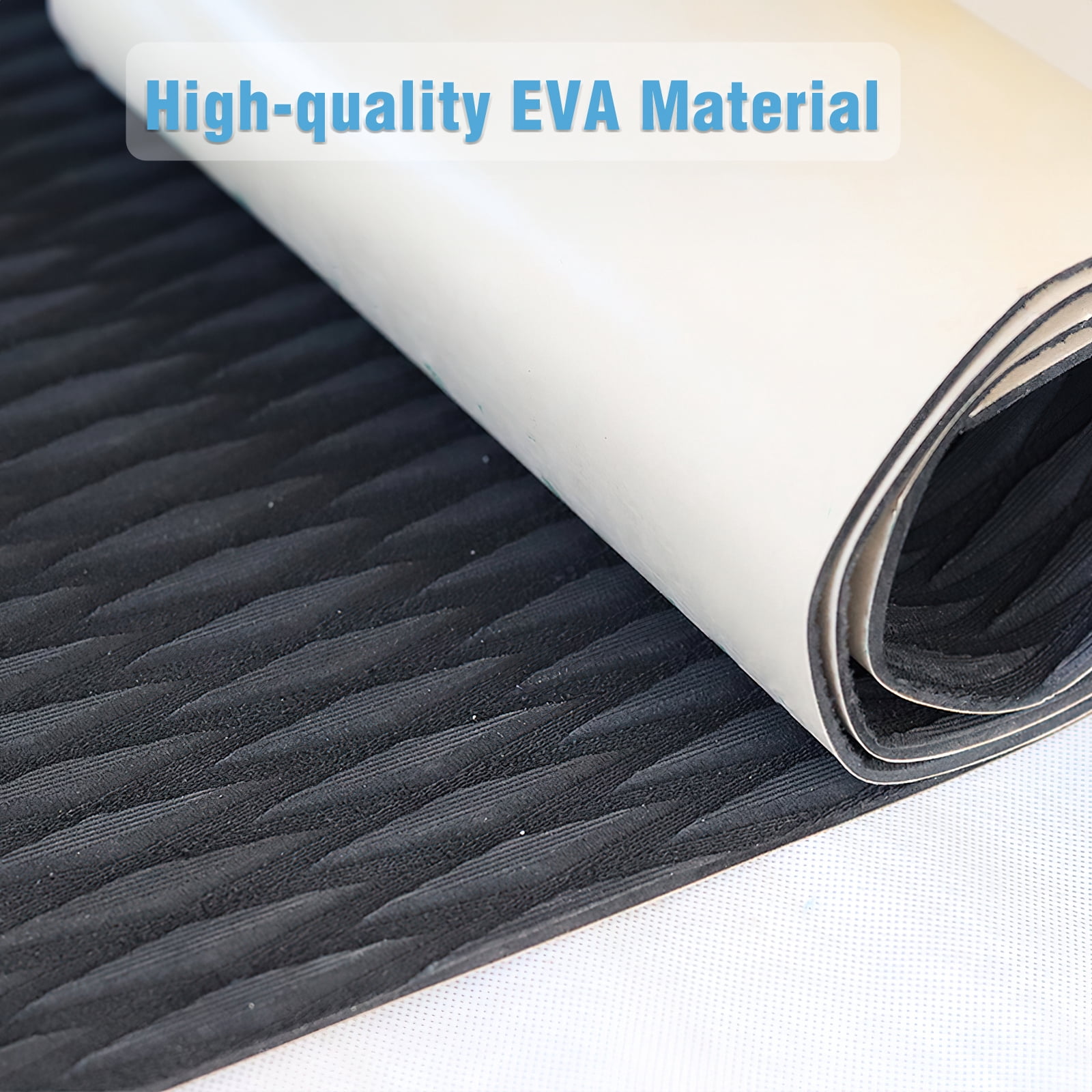 Boat Flooring EVA Foam Boat Decking Marine Mat Non-Slip Self-Adhesive Flooring Sheet for Motorboat Kayak Surfboard Garden Swimming Pools, 94.5" x 23.6"