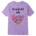 thumbnail image 4 of Girls Carnival Print Short Sleeve T-Shirt Colorful Festival Graphic Tee for Kids Comfortable Round Neck Top, 4 of 4