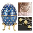 thumbnail image 4 of Artesanías de huevos caja de baratijas de joyería huevo esmaltado en forma de huevo colores ricos para regalos en el hogar ANGGREK Otros, 4 of 8