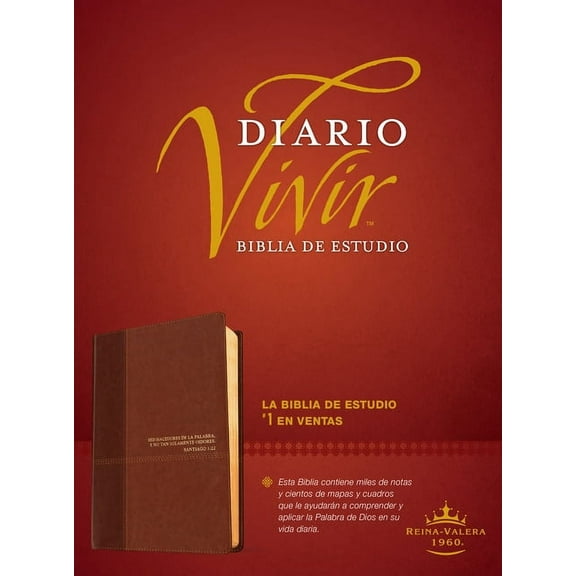 Biblia de Estudio del Diario Vivir Rvr60, Duotono, (Hardcover)