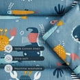 thumbnail image 6 of Toddler Nap Mat with Pillow and Blanket, 100% Cotton Fabric, for Kids Boys Girls in Daycare Kindergarten Preschool, Sea Marine Creatures on Dark Blue, 6 of 6