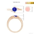 thumbnail image 4 of Angara Natural 0.9 Ct. Tanzanite Solitaire Ring in 14K Rose Gold for Women (Ring Size: 3), 4 of 9