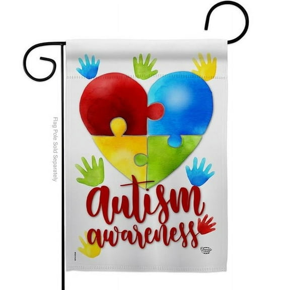Ornament Collection G192063-BO Autism Awareness Support 13 x 18.5 in. Double-Sided Decorative Vertical Garden Flags for House Decoration Banner Yard Gift