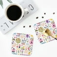 thumbnail image 5 of Balery 6 Pcs Spring Hand Drawn Flowers Birdsleather Coasters Set, Drink Table Cup Coasters For Living Room Kitchen Coffee Decor, 5 of 9