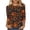 A03 Orange, variant on JOANKDMI Halloween Womens Tops Casual Crew Neck 3/4 Sleeve Spider Web Graphic Print Shirts Holiday Festive Pullovers Relaxed Fit T-Shirts for Fall Streetwear Fashion