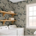 thumbnail image 5 of S4Sassy Peel and Stick Walls Covering, Floral Tree Canopy Print - Asian Style Wall Mural, Walls Makeover for Bathroom, Laundry Room, Closet Interior - Self-Adhesive Wallpaper Vinyl - Beige, 25"x120", 5 of 7
