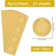 thumbnail image 2 of VIP Crown Envelope Seals Sticker Gold Foil Stickers 100Pcs 2" Vintage Round Embossed Foil Seals Stickers Medal Decoration Labels for Envelopes Diplomas Certificates Supplies DIY, 2 of 6