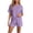 Purple, variant on FAHUOMU Womens Pajamas Set 2 Piece Short Sleeve Crewneck Tops With Elastic Waist Shorts Sleepwear Soft Breathable Loungewear