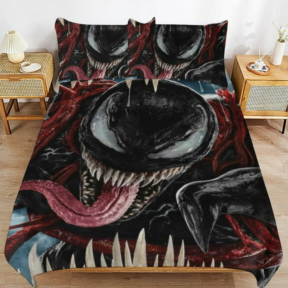 Venom 3-piece Bedding Set Twin Size,Kids Bedding Include Bed Duvet Cover and Pillowcases for Girls Boys Women Men