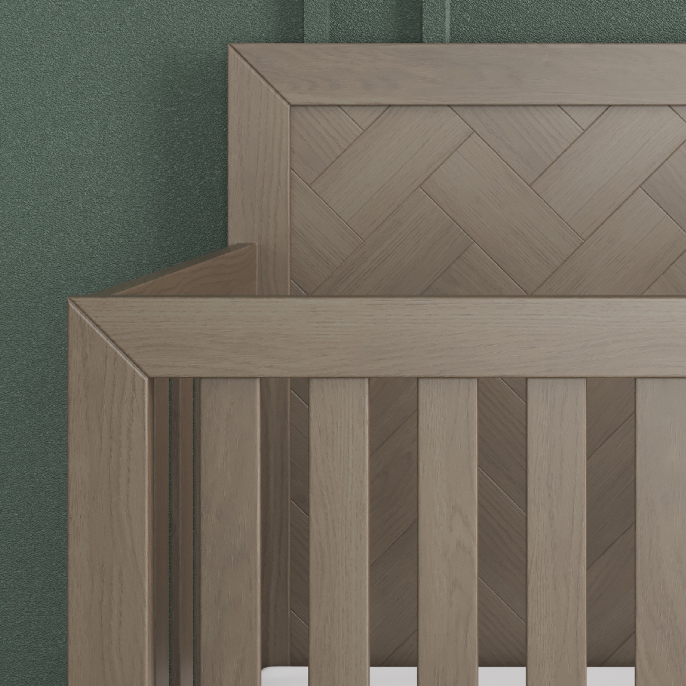 Child Craft Kieran Crib, Dresser & Chest Nursery Set, 4-in-1 Convertible Crib, Crescent Gray, 3-Piece