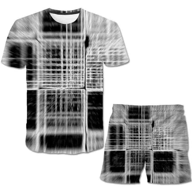 2pcs Baby Boys Girls Whirlpool Ropa Conjuntos Verano Manga corta Tops Tees amp; Pantalones cortos Niños Dibujos animados Casual Nuevos disfraces Outfits4T Gao Jinjia LED
