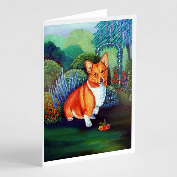 Corgi Greeting Cards and Envelopes Pack of 8