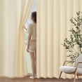 thumbnail image 1 of AIR-Beige Privacy Sheer Curtains That Let Light in 90 Inches Long Non-See-Through Semi Sheer Curtains Light Filtering Window Curtains Christmas Drapes for Living Room Bedroom 2 Panels Set, 1 of 4