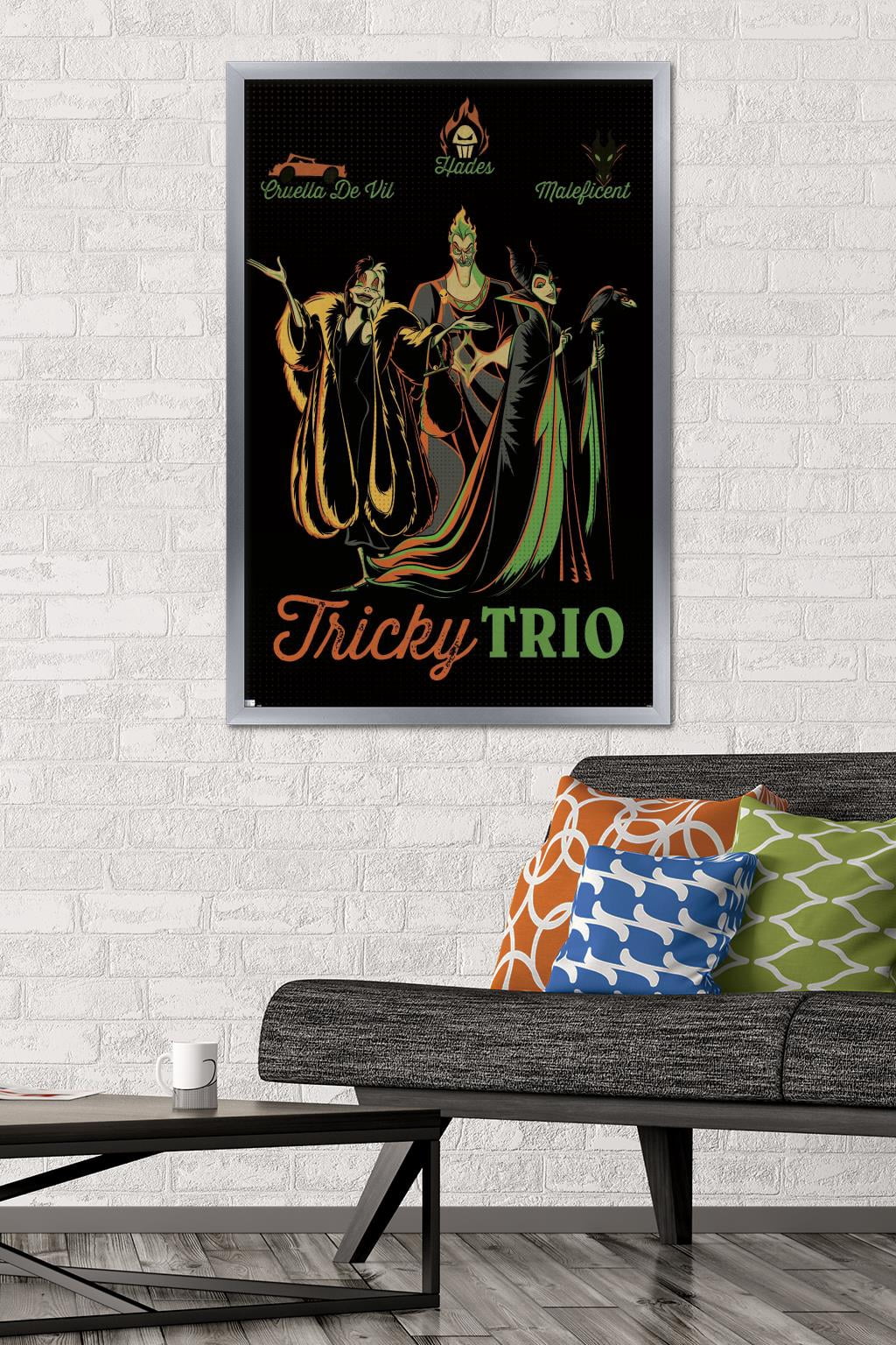 Disney Villains - Tricky Trio Wall Poster, 22.375" x 34" Framed