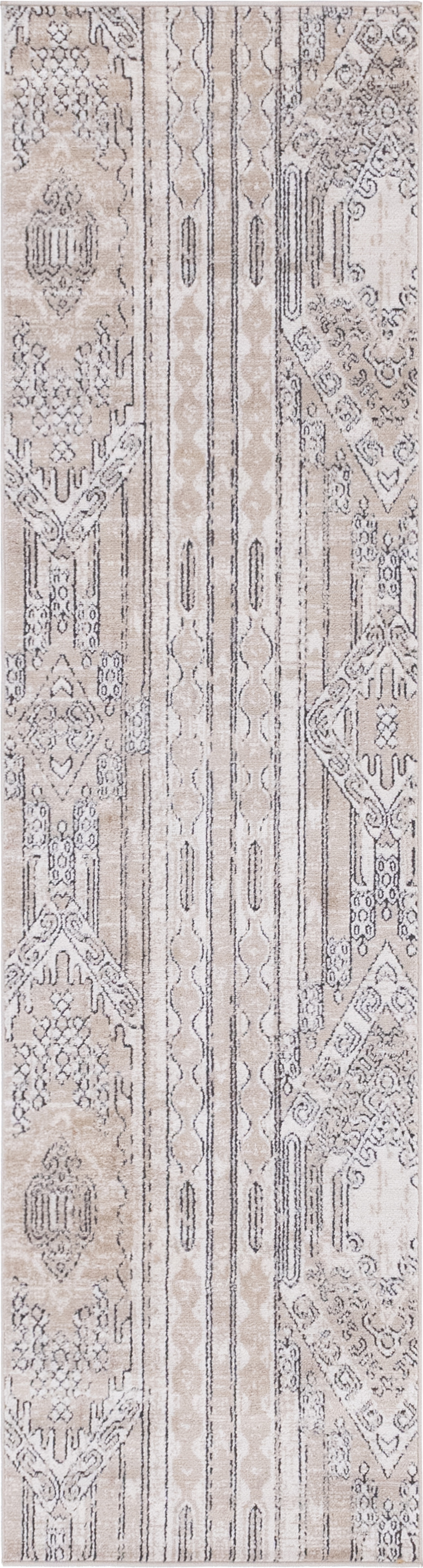 Unique Loom Portland Southwestern Farmhouse/Boho Runner Rug, Brown