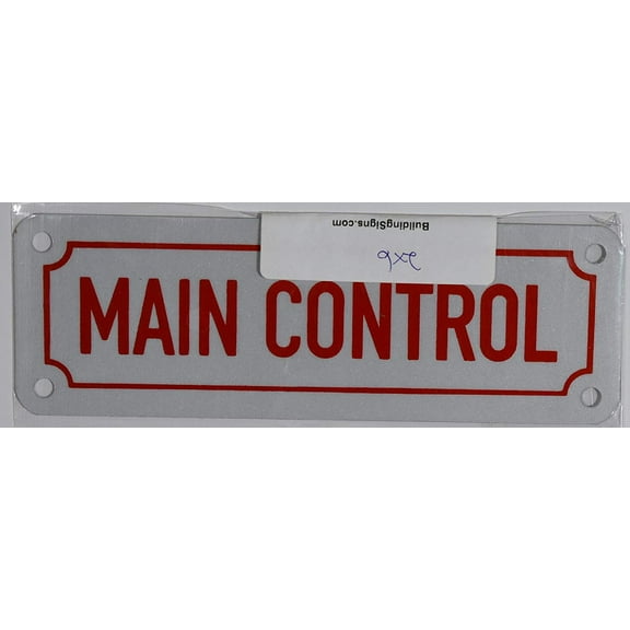 Main Control Sign (Aluminum 2X6, Reflective)