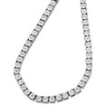 thumbnail image 2 of Mens 1 Row Necklace Genuine Diamond Link Choker Chain 20" Sterling Silver 0.60 CT., 2 of 6