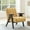 Yellow, variant on Coral Upholstered with Espresso Wood | Sleek Silhouette and Durability | Reading Nook