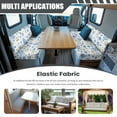 thumbnail image 3 of XYZCANDO Blue Floral RV Dinette Cushion Covers Universal RV Accessories for Inside Bench Cushion Comfortable 2 Seat Sofa Cover Stretchable Slip Covers for Loveseat Blue, 3 of 7