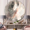 thumbnail image 3 of Designart 'gris Pivoine Abstraite' Art Mural Rond en Métal Shabby Chic, 3 of 3