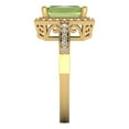 thumbnail image 3 of 2.78 ct Emerald Cut Natural Peridot Halo Engagement Ring for Women in 18K Yellow Gold, 3 of 5