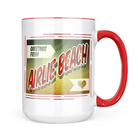 

Neonblond Greetings from Airlie Beach Vintage Postcard Mug gift for Coffee Tea lovers