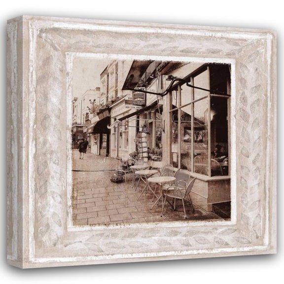 Teo Tarras 36x36 Gallery Wrapped Canvas Wall Art Titled - Street Cafe