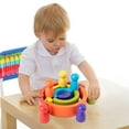 thumbnail image 2 of 12Pcs Wooden Rainbow Blocks Building Nesting Kids Boys, 2 of 8