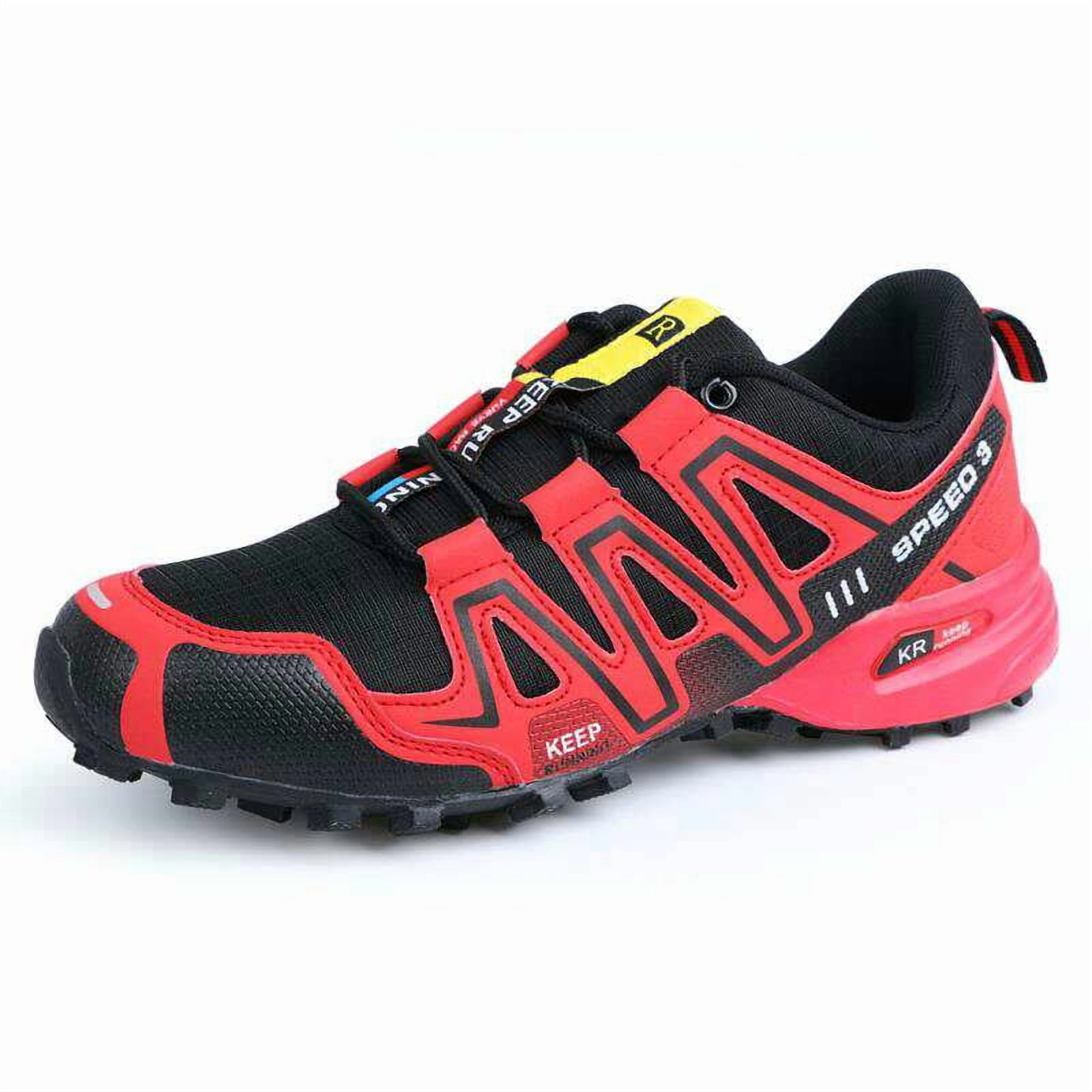 Summer Mesh Breathable Men Mountain Hiking Shoes Lightweight Flexible Non Slip Outdoor Sneakers Wear Resistant Cushioned Walking Footwear for Wilderness Trekking Sports