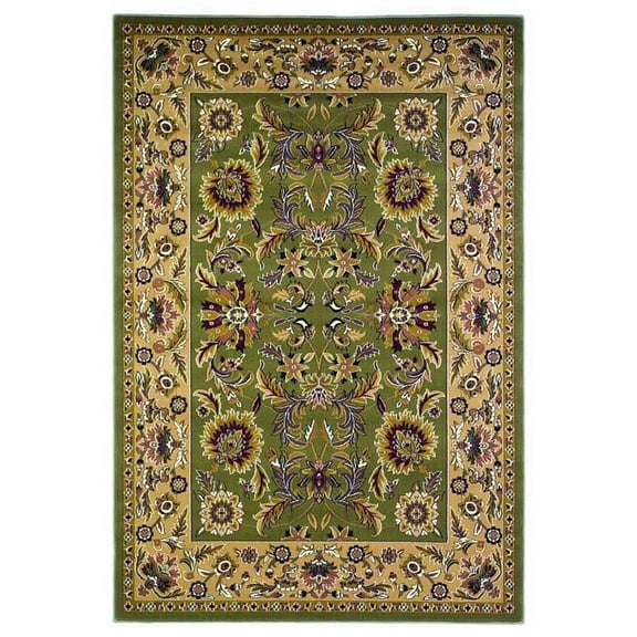 3 ft. 3 in. x 4 ft. 11 in. Polypropylene Green & Taupe Area Rug