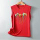 thumbnail image 4 of ICHUANYI Clearance Casual Women's Round Neck Summer Sexy Gradient Print Regular Women's Sleeveless Top(Red, XL) ICHUANYI WER2023080902938, 4 of 5
