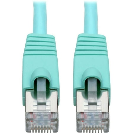 Tripp Lite N262-014-AQ Cat.6a STP Patch Network Cable - 14 ft Category 6a Network Cable for Network Device, Workstation, Switch, Hub, Patch Panel, Router, Modem, VoIP Device, Surveillance
