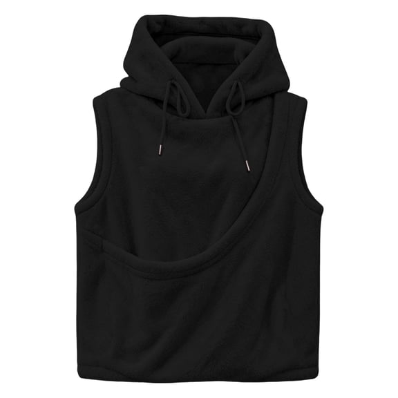 Women's Hooded Vest With Sleeveless Sweater